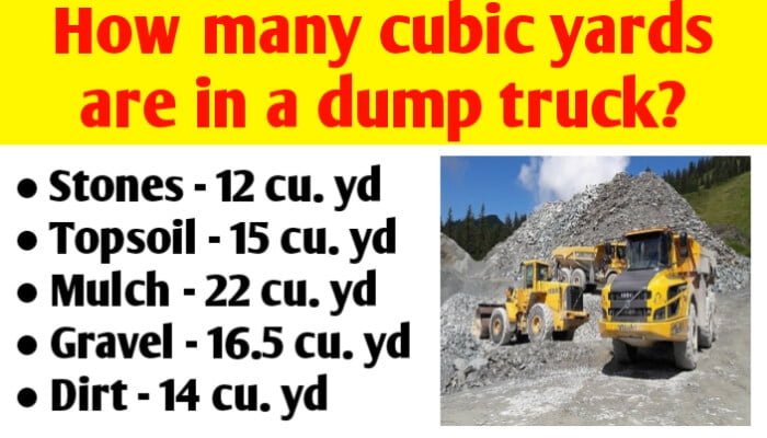 cubic yards in a typical dump truck