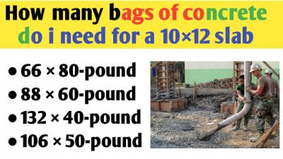 How many bags of concrete do I need for a 10×12 slab