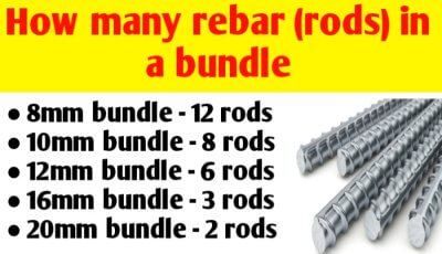 How many rods (rebar) in one bundle in India
