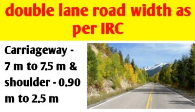 2 (two) lane road width in India as per IRC