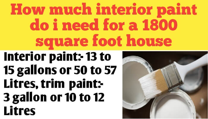 How much interior paint do i need for a 1800 square foot house