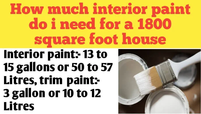 How much interior paint do i need for a 1800 square foot house
