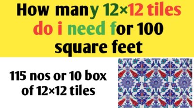 How many 12×12 tiles do i need for 100 square feet