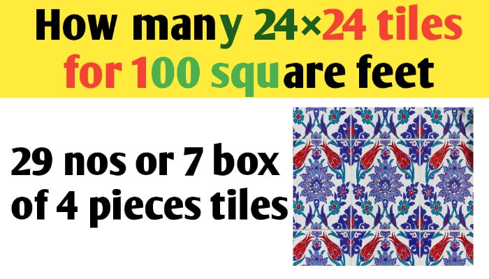 How many 24×24 tiles do i need to cover 100 square feet