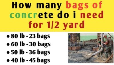 How many bags of concrete do I need for 1/2 yard - Civil Sir