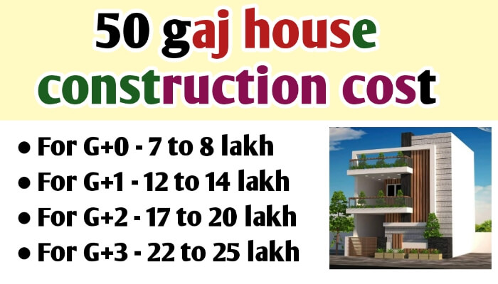 50 gaj house construction cost in India with materials