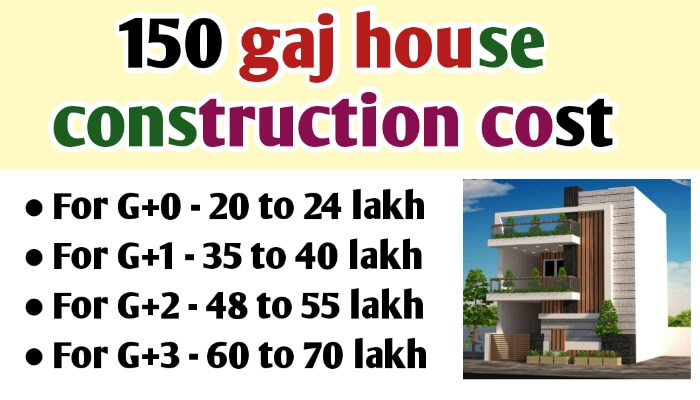 150 gaj house construction cost in India with materials