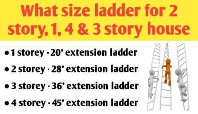 What size ladder for 2 story, 1, 4 and 3 storey house