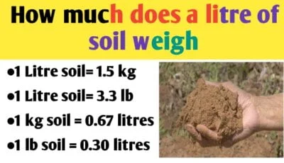 How much does a litre of soil weigh