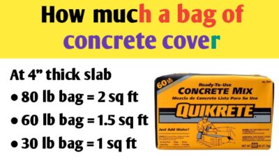 How much does a bag of concrete cover