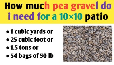 How much pea gravel do i need for a 10×10 patio