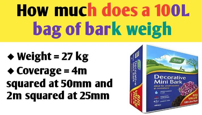 How much does a 100L bag of bark weigh