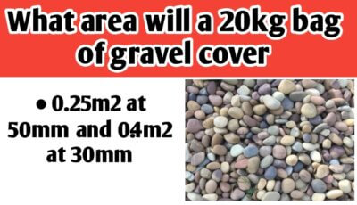 What area will a 20kg bag of gravel cover