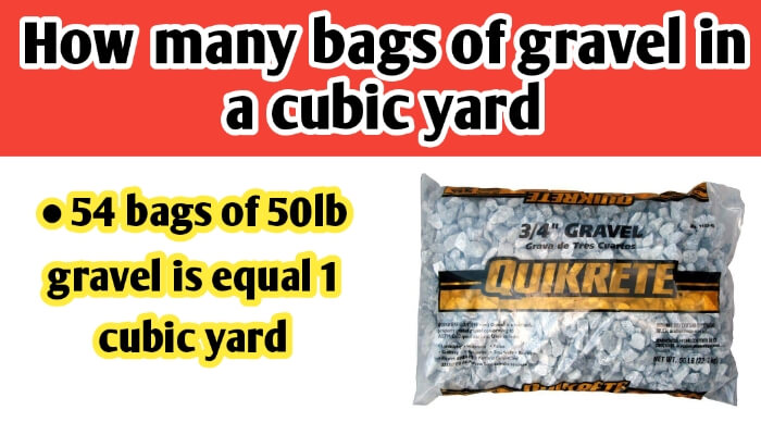 How many bags of gravel in a cubic yard