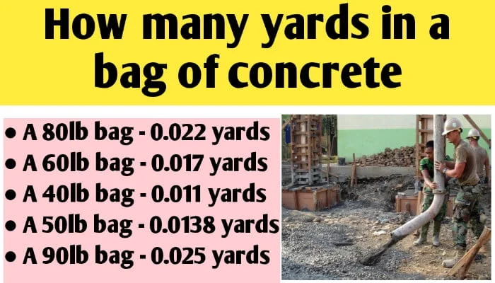 How many yards of concrete are in a bag