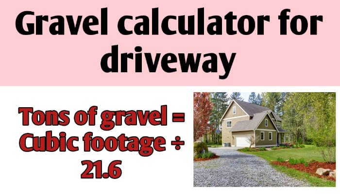 Gravel calculator for driveway