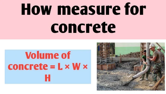How measure for concrete