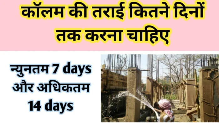 कॉलम की तराई कितने दिनों तक करना चाहिए