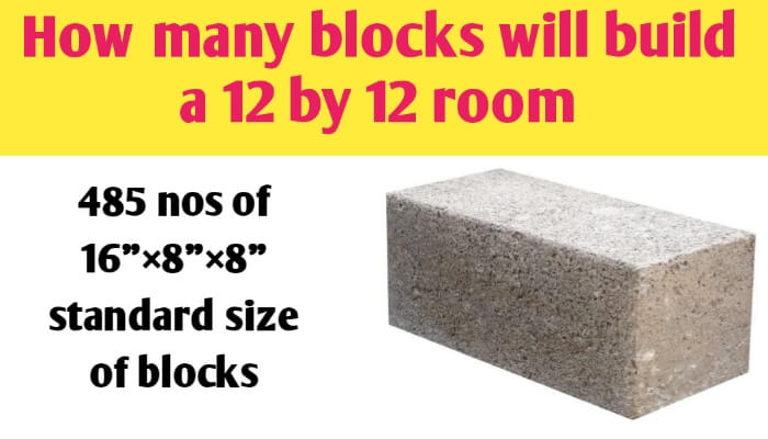 How many blocks will build a 12 by 12 room