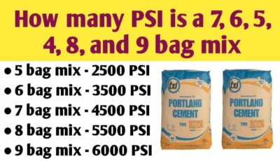 How many PSI is a 7, 6, 5, 4, 8, and 9 bag mix