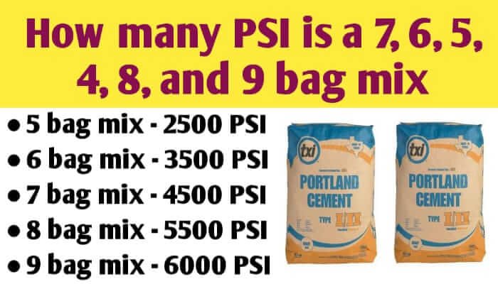 how-many-psi-is-a-7-6-5-4-8-and-9-bag-mix-civil-sir