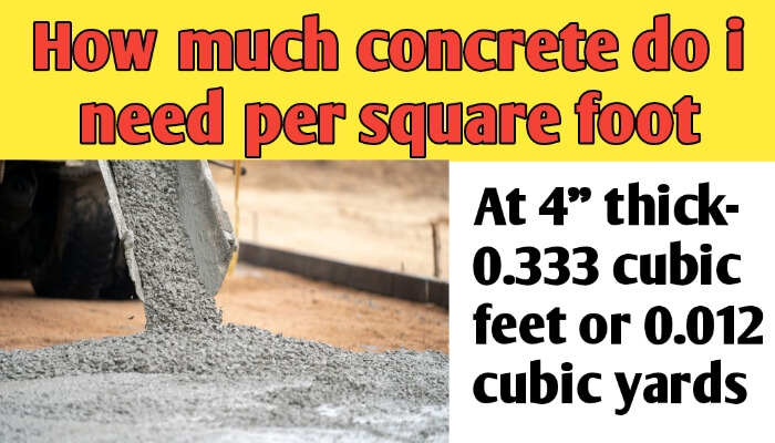 How much concrete do i need per square foot