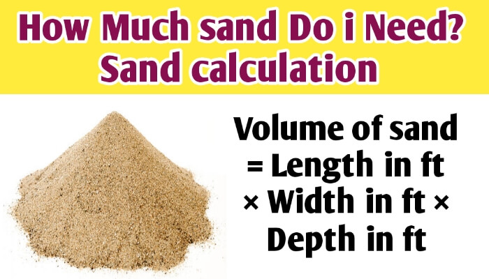 How Much sand Do i Need? Sand calculation