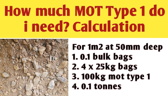 How much MOT Type 1 do i need? Calculation