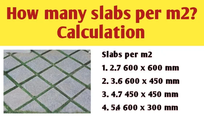 How many slabs per m2 | Calculate how many slabs i need?
