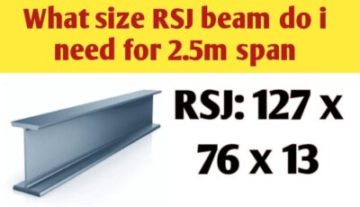 What size RSJ beam do i need for 2.5m span