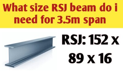 What size RSJ beam do i need for 3.5m span