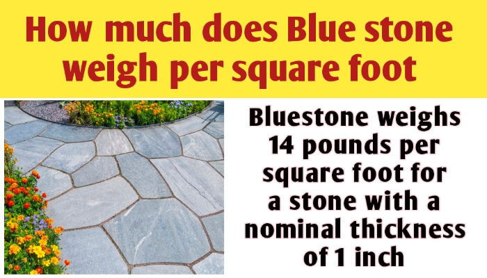 How much does Blue stone weigh per square foot