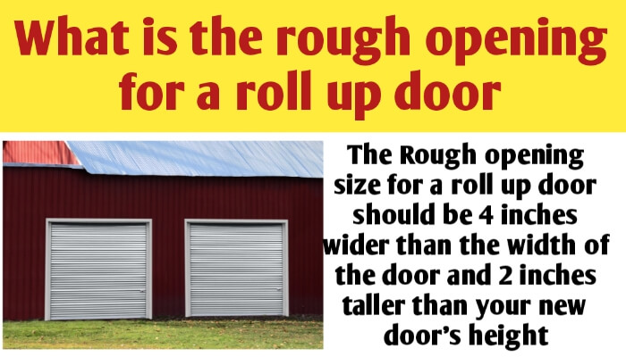 What is the rough opening for a roll up door