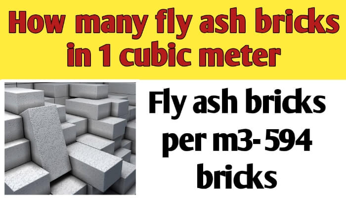 How many fly ash bricks in 1 cubic meter