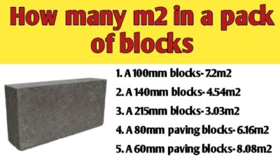 How many m2 in a pack of blocks