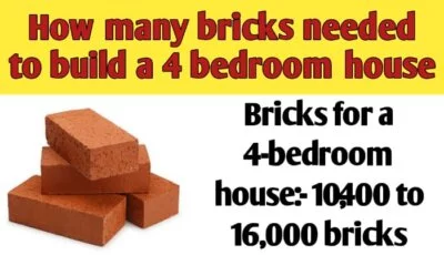 How many bricks needed to build a 4 bedroom house